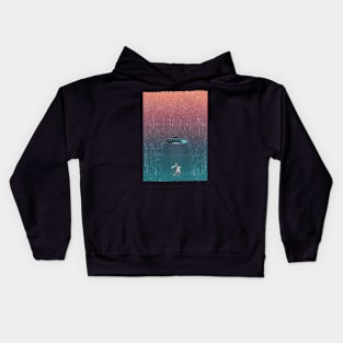 Mysterious Digital Rain Kids Hoodie